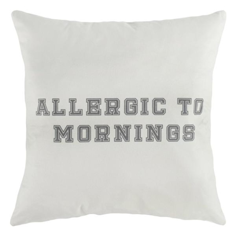 Smart Restart Allergic To Mornings Throw Pillow, 18″