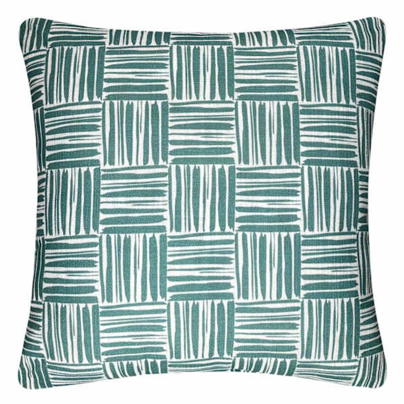 Teal Magic Block Throw Pillow, 18″
