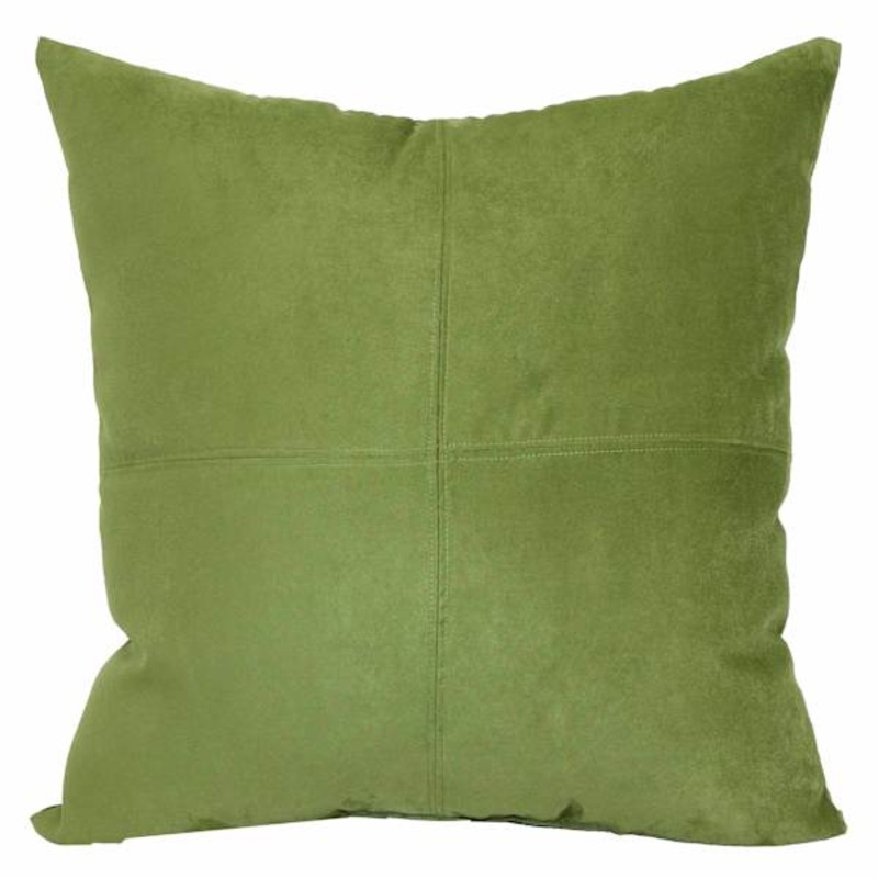 Turtle Green Torrey Suede Throw Pillow, 24″