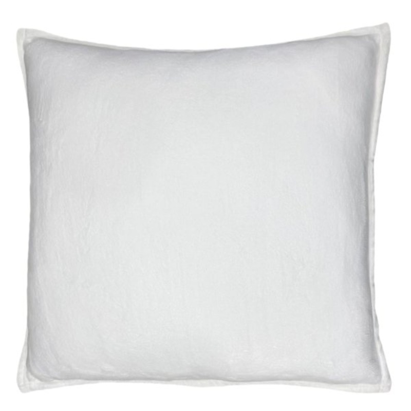 White Micro Plush Throw Pillow, 24″