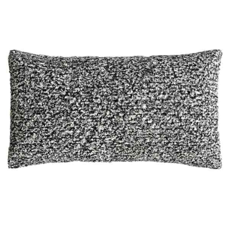 White Spotted Boucle Throw Pillow, 14×24