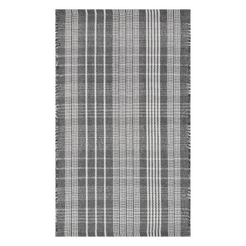 Brooklyn Black & Ivory Plaid Accent Rug, 2×4