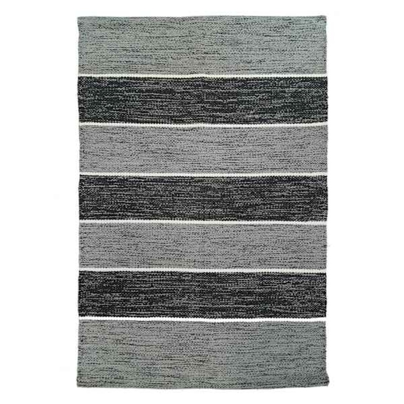 Charcoal Multi Stripe Accent Rug, 2×3