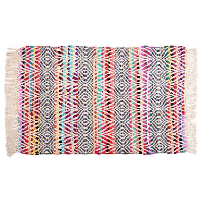 Chindi Multicolor Tribal Fringe Accent Rug, 2×4