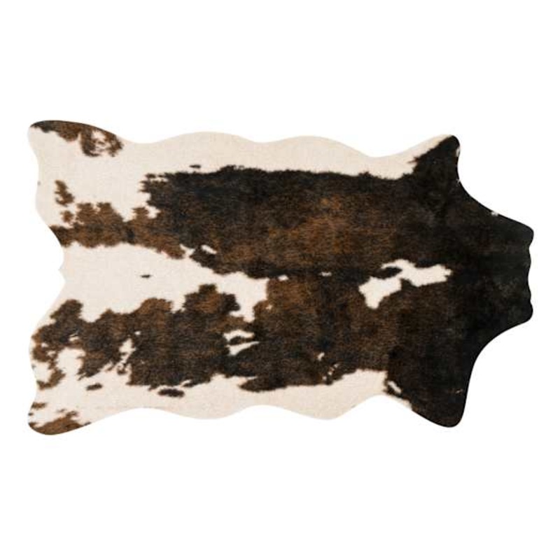 Durango Beige & Brown Faux Cowhide Accent Rug, 3×5