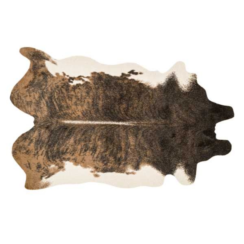 Durango Camel & Beige Faux Cowhide Accent Rug, 3×5