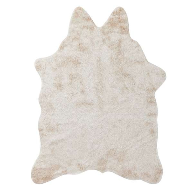 Durango Ivory Faux Cowhide Accent Rug, 3×5