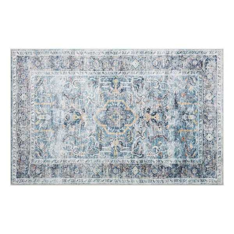 Emerald Medallion Patterned Chenille Accent Rug, 27×45