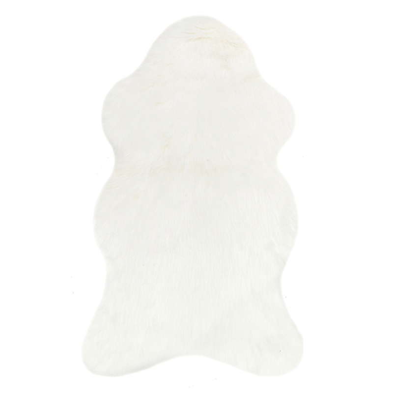 Grayson Ivory Faux Fur Accent Rug, 2×3