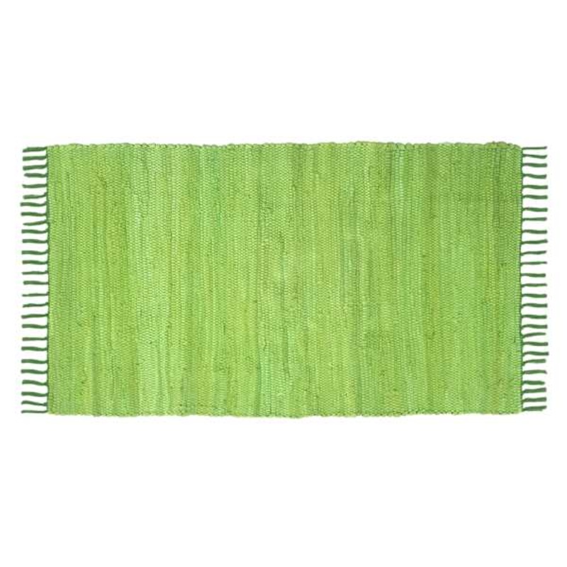 Green Chindi Cotton Accent Rug, 25×45