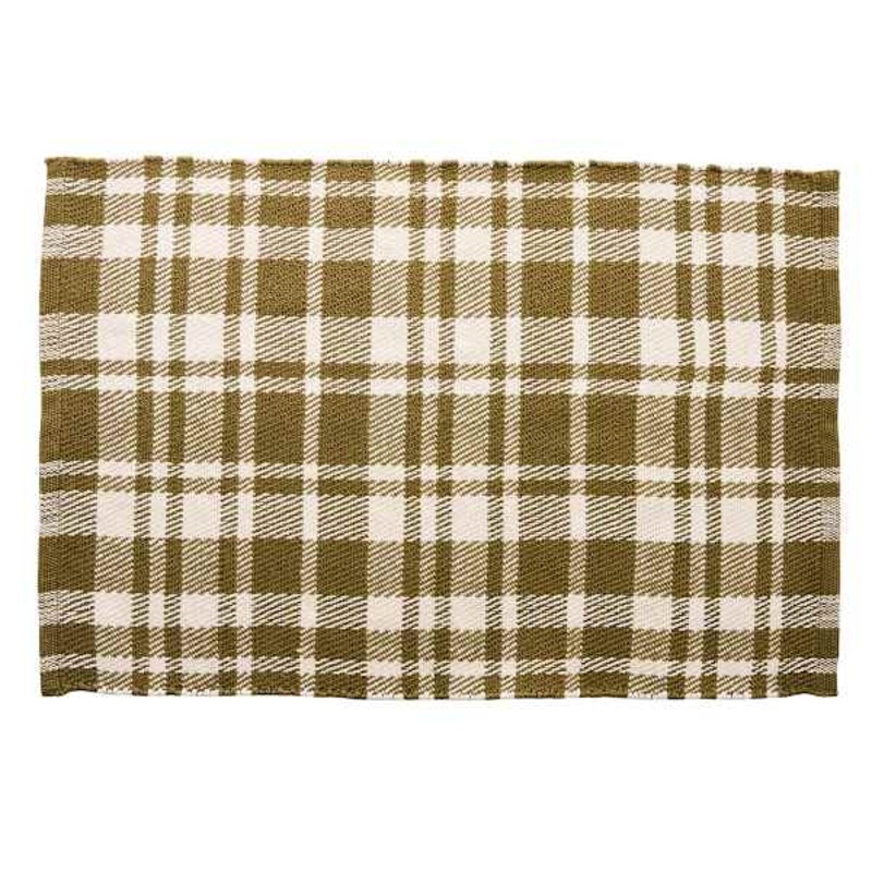 Green Plaid Layering Mat, 24×36