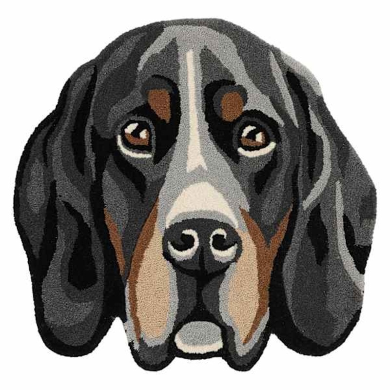 Hound Shaped Accent Rug, 28×30