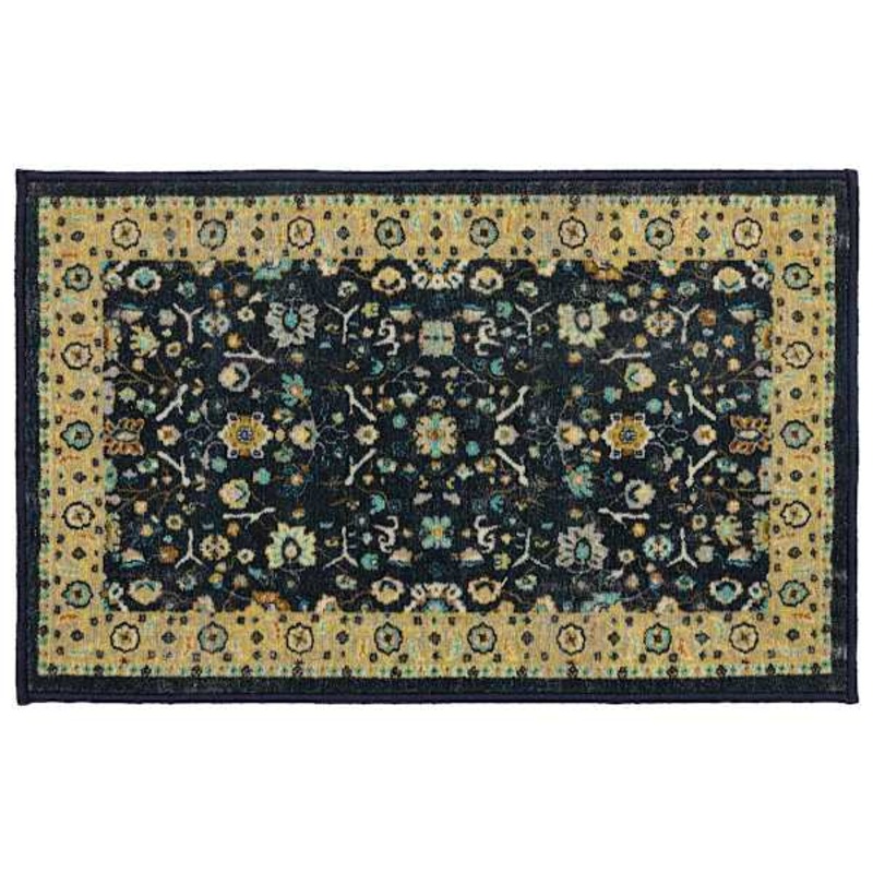 Ikarus Black Traditional Border Accent Rug, 20×32