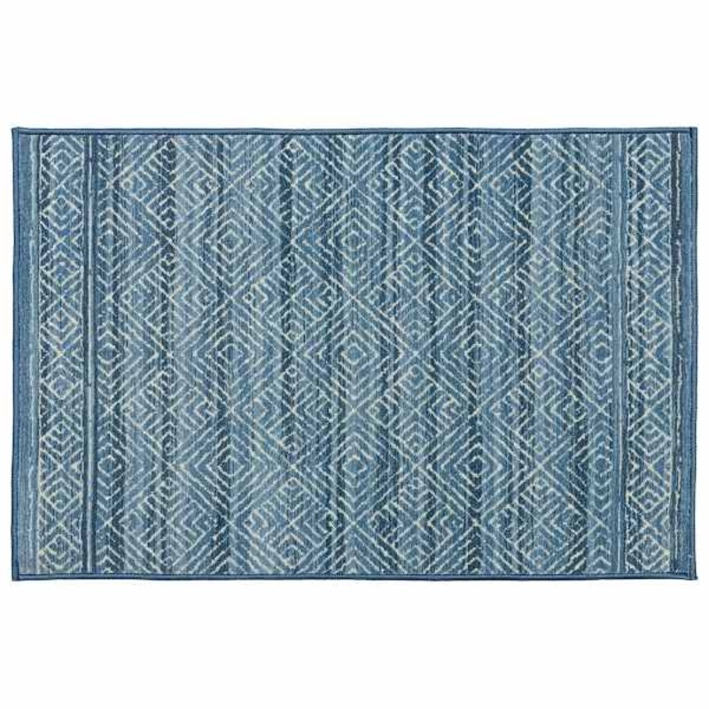 Ikarus Light Blue Diamond Design Accent Rug, 30×45