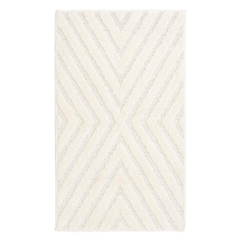 Ivory Embellished Crisscross Accent Rug, 27×45