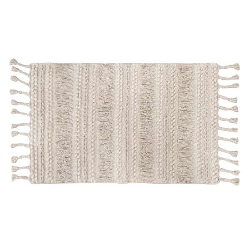 Ivory Moroccan High-Low Accent Rug, 2×3