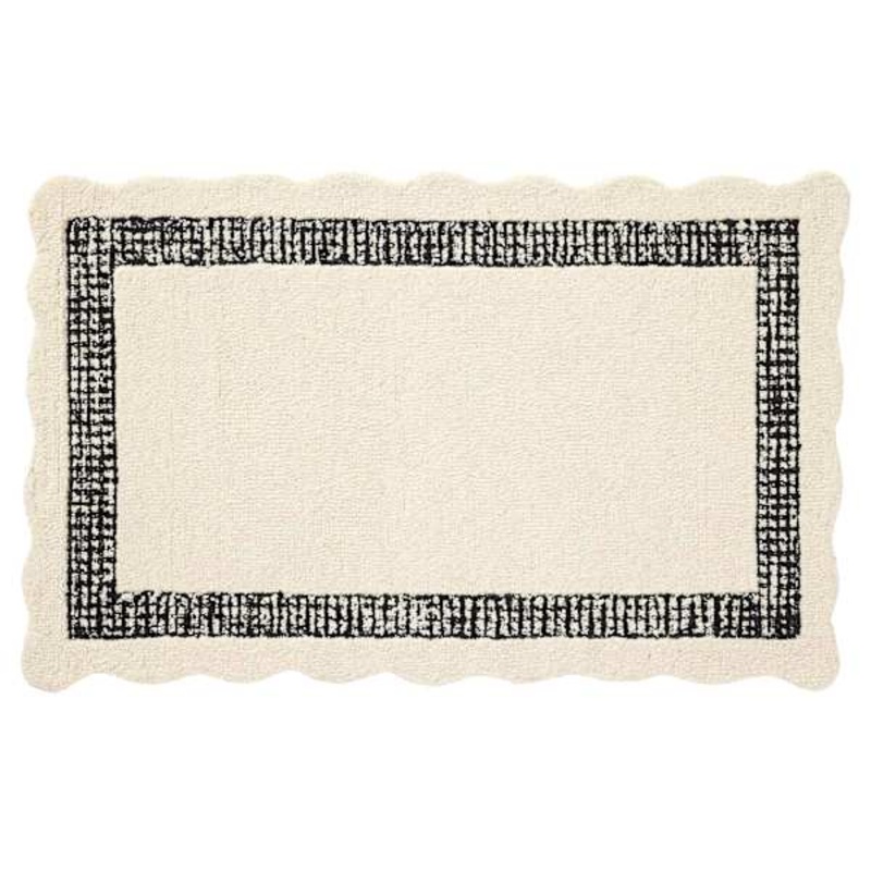 Lainey Ivory with Black Border Accent Rug, 27×45