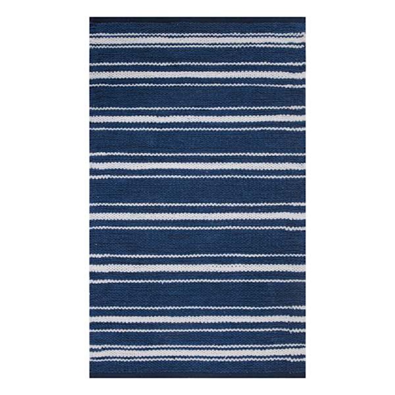 Lyle Blue & Ivory Striped Accent Rug, 27×45