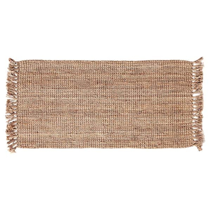 Natural Jute Boucle Fringe Accent Rug, 27×45