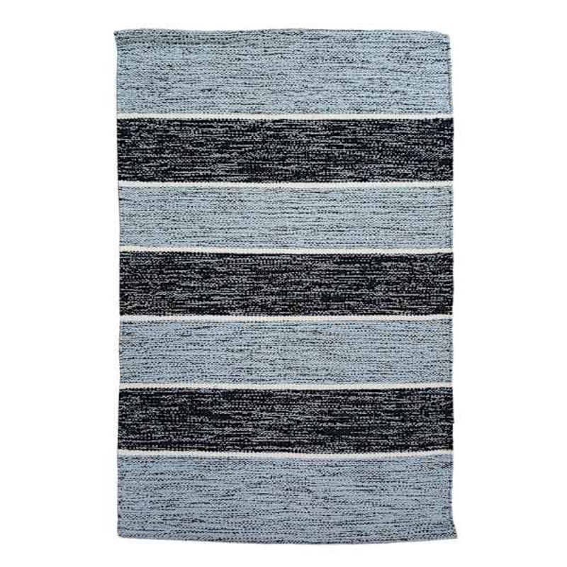 Navy Multi Stripe Accent Rug, 2×3