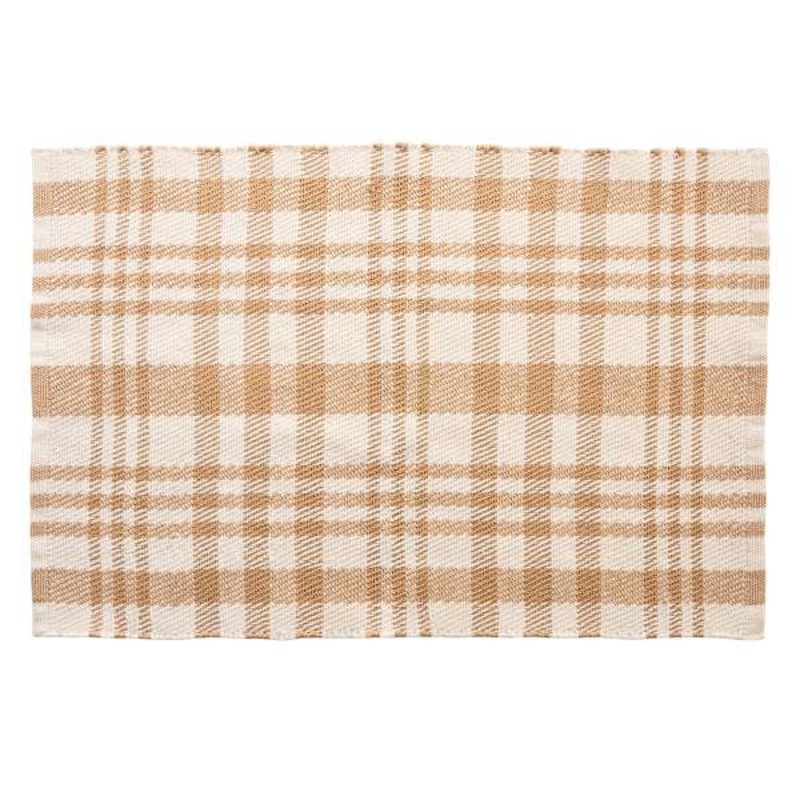 Neutral Plaid Layering Mat, 24×36