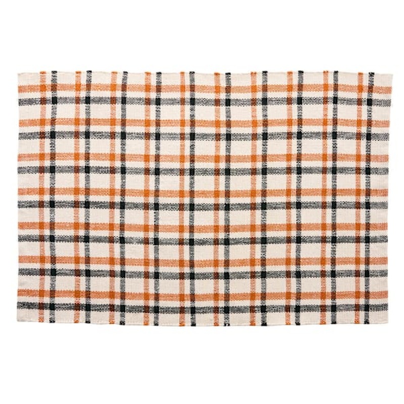 Orange & Black Windowpane Layering Mat, 24×36