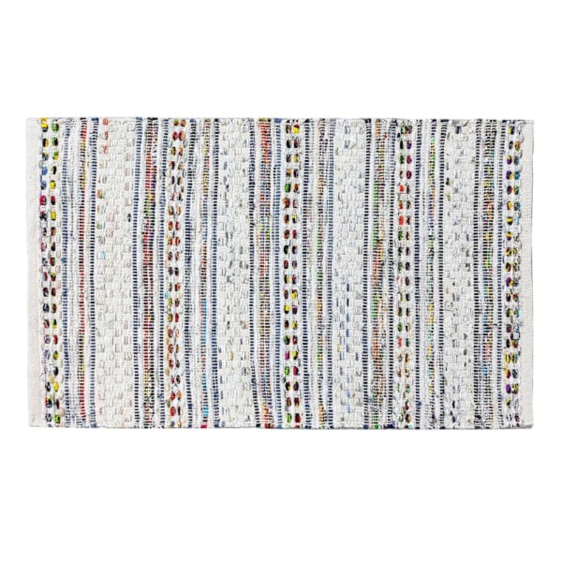 Pastel Hand Woven Chindi Accent Rug, 27×42