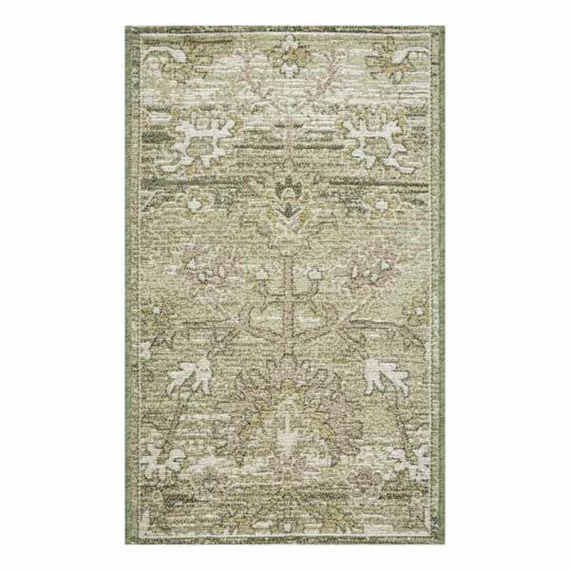 Sage Floral Tapestry with Gel Back Accent Rug, 21×34
