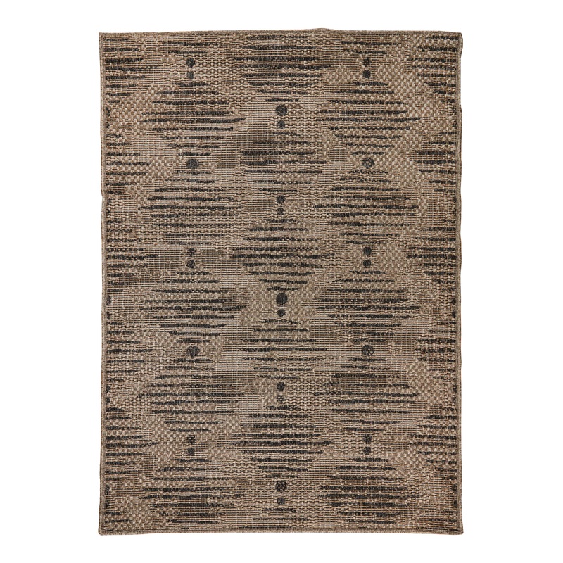 Sol Static Diamond Black and Natural Indoor Outdoor Rug