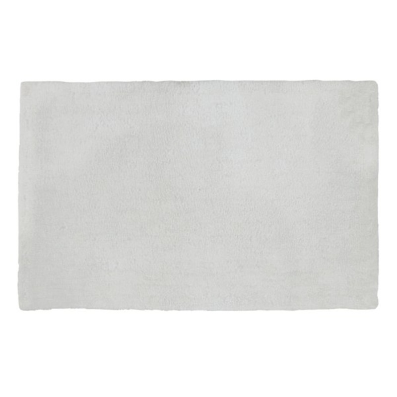 Solid White Shag Tufted Accent Rug, 27×45