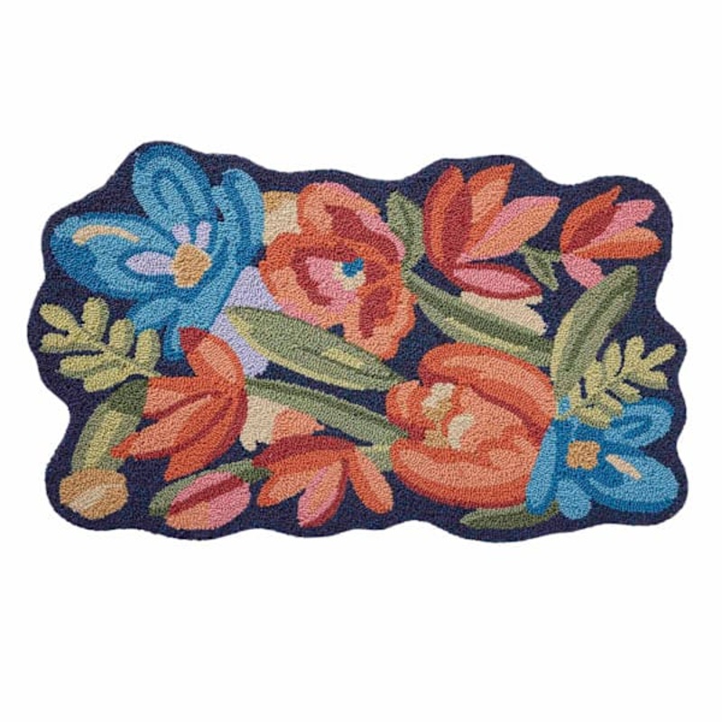 Summerton Floral Shaped Hook Tufted Accent Rug, 2×3