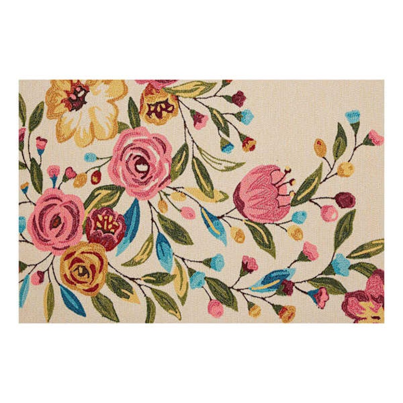 Summerton Pink & Ivory Floral Accent Rug, 2×3