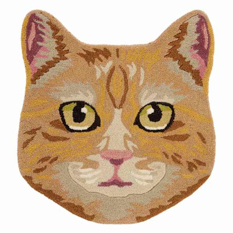 Tabby Cat Shaped Accent Rug, 28×30