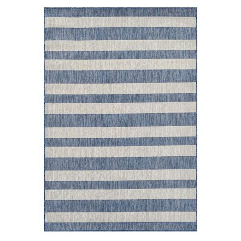 Terrace Navy & White Striped Accent Rug, 24×43
