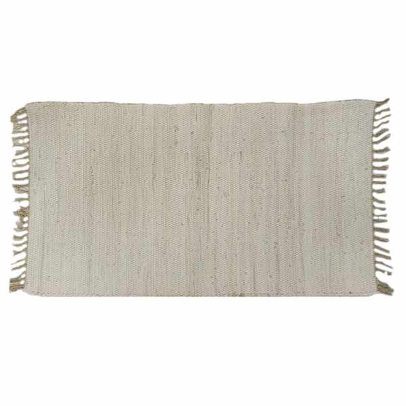 White & Tan Chindi Accent Rug, 25×45