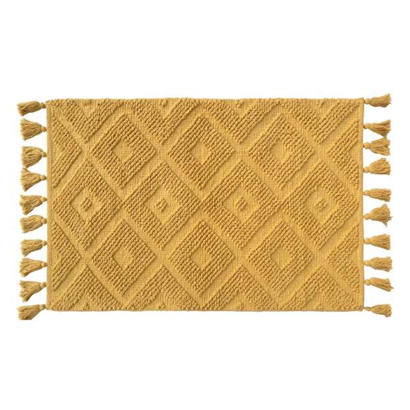 Yellow High-Low Diamond Handwoven Accent Rug, 27×45