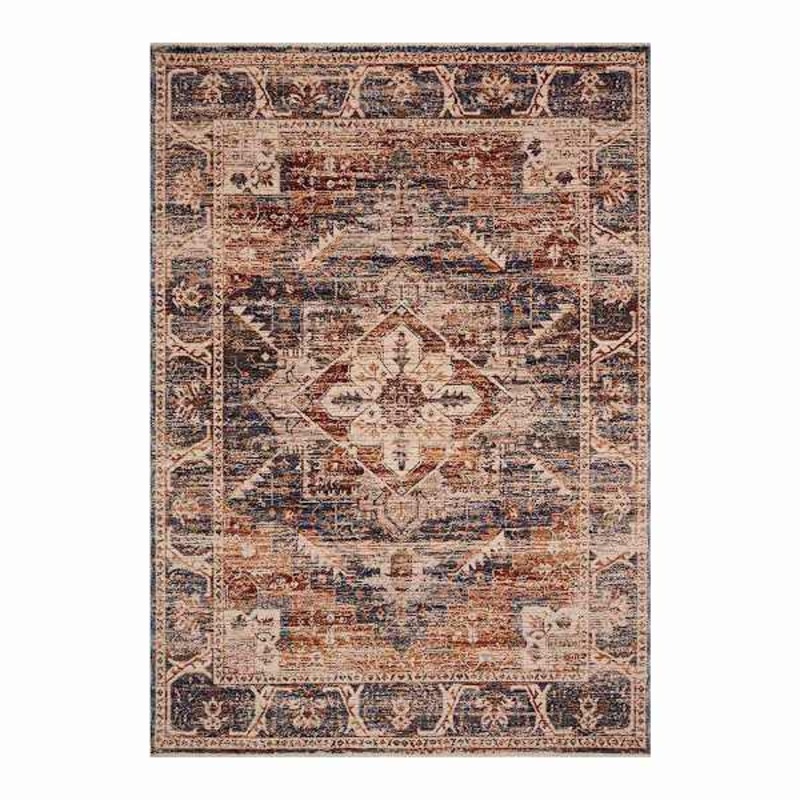 (A407) Halton Slate Rust Distressed-Look Area Rug, 8×10