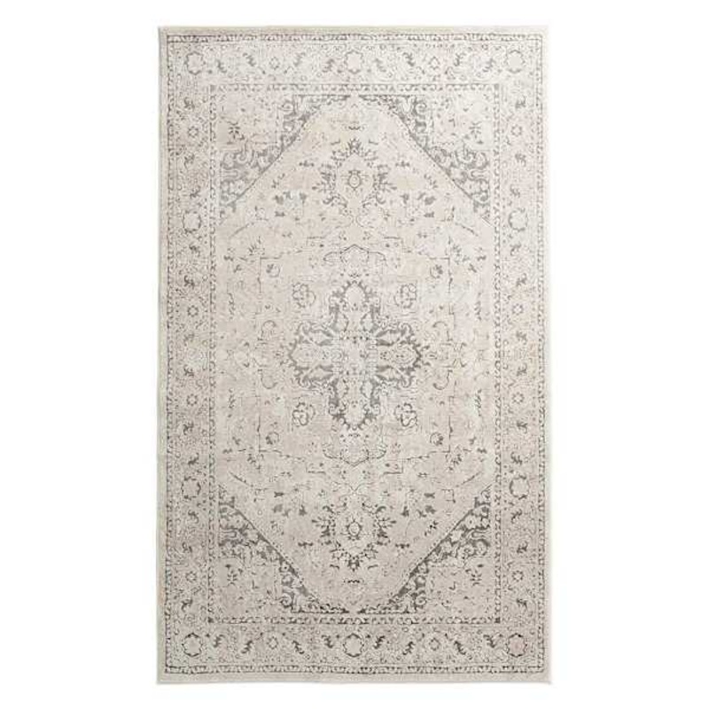 (A413) Clearwater Cream Medallion Accent Rug, 3×4
