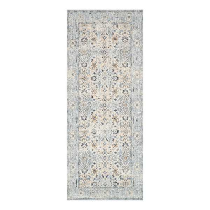 (A437) Honeybloom Penelope Distressed Look Grey Runner, 2×6