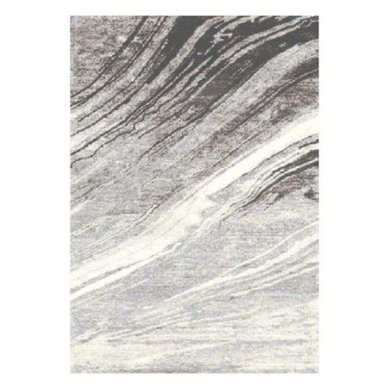 (A477) Raymond Neutral Abstract Area Rug, 5×8