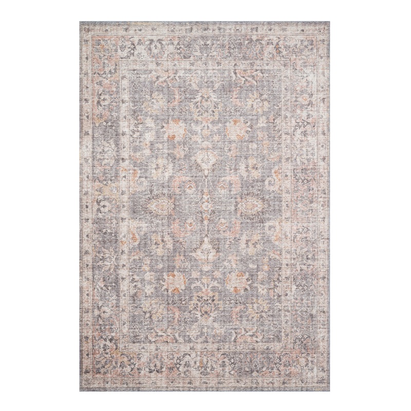 Icaria Gray and Apricot Persian Style Area Rug