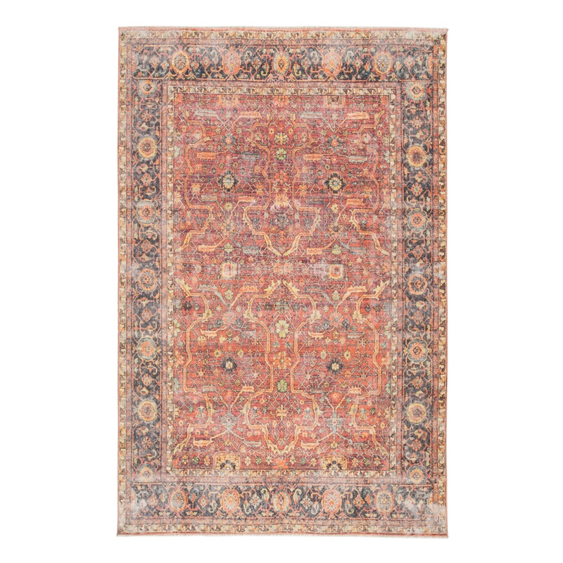 Loma Blue And Orange Floral Area Rug