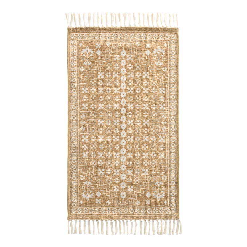 Quinn Two Tone Diamond Traditional Style Washable Area Rug