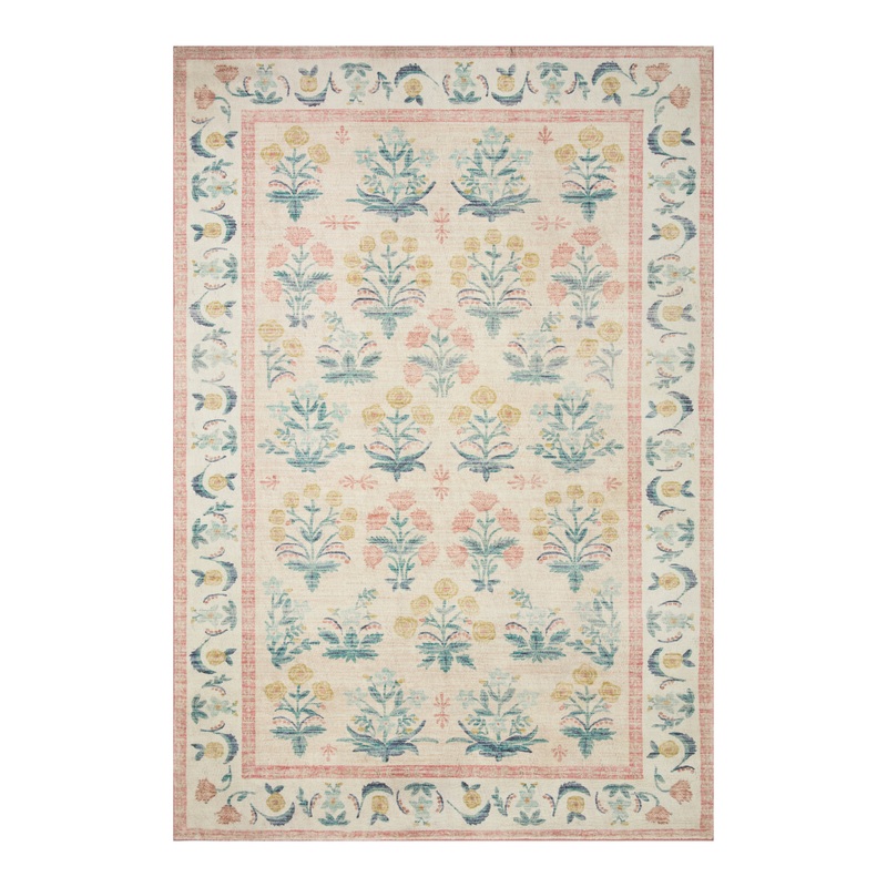 Rifle Paper Co. x Loloi Blush Eden Floral Area Rug