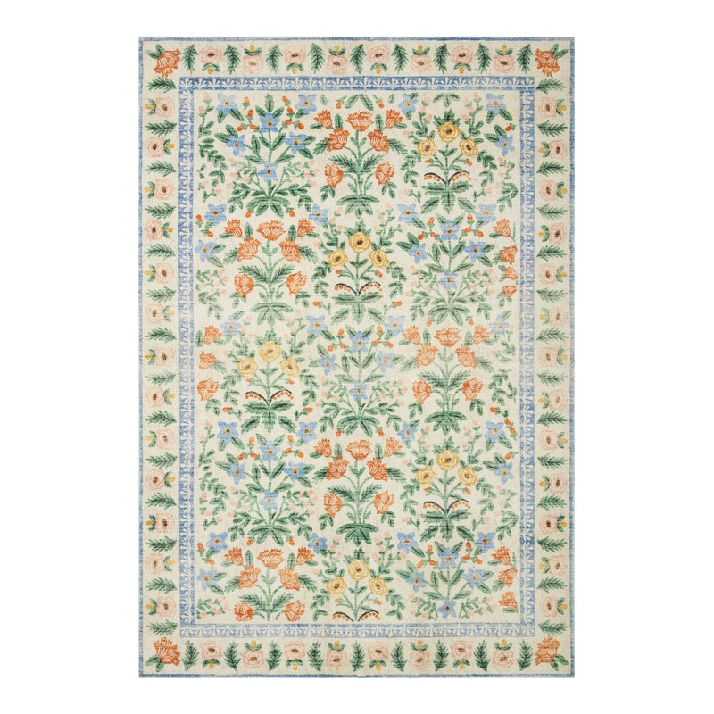 Rifle Paper Co. x Loloi Cream Eden Floral Area Rug