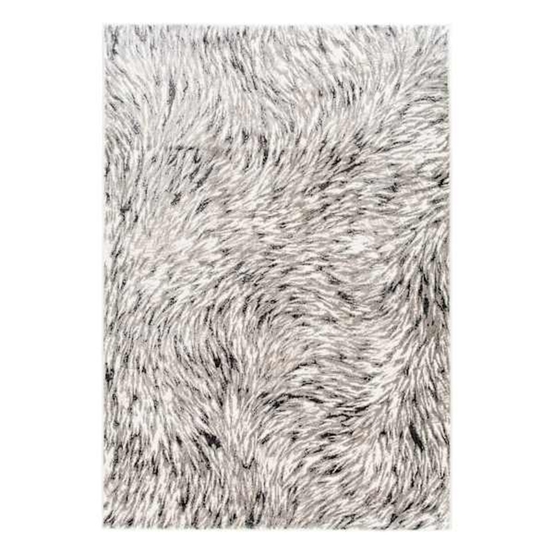 (A480) Camden Chandra Grey Abstract Area Rug, 5×7
