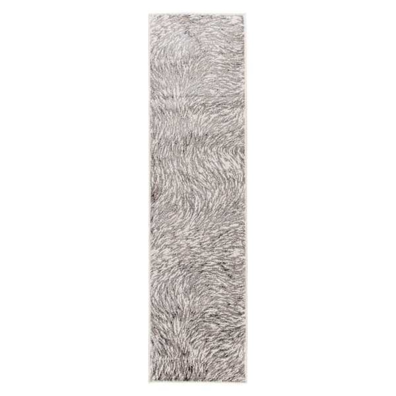 (A480) Camden Chandra Grey Abstract Runner, 2×6