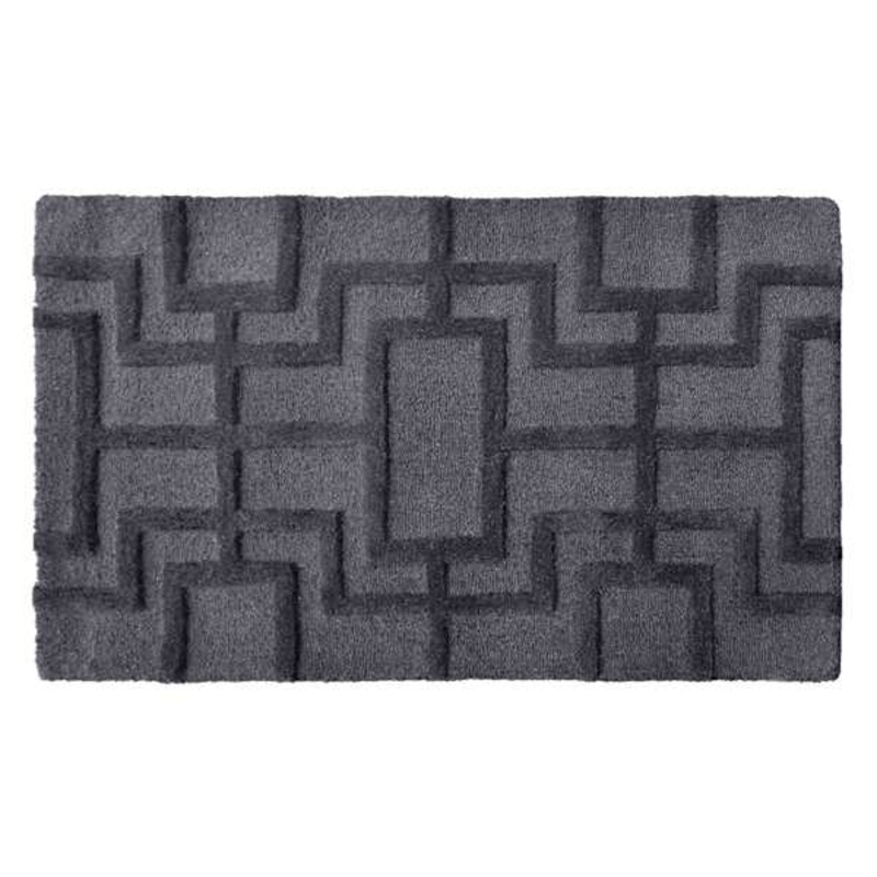 (A481) Crosby St. Black Geometric Line Accent Rug, 2×4