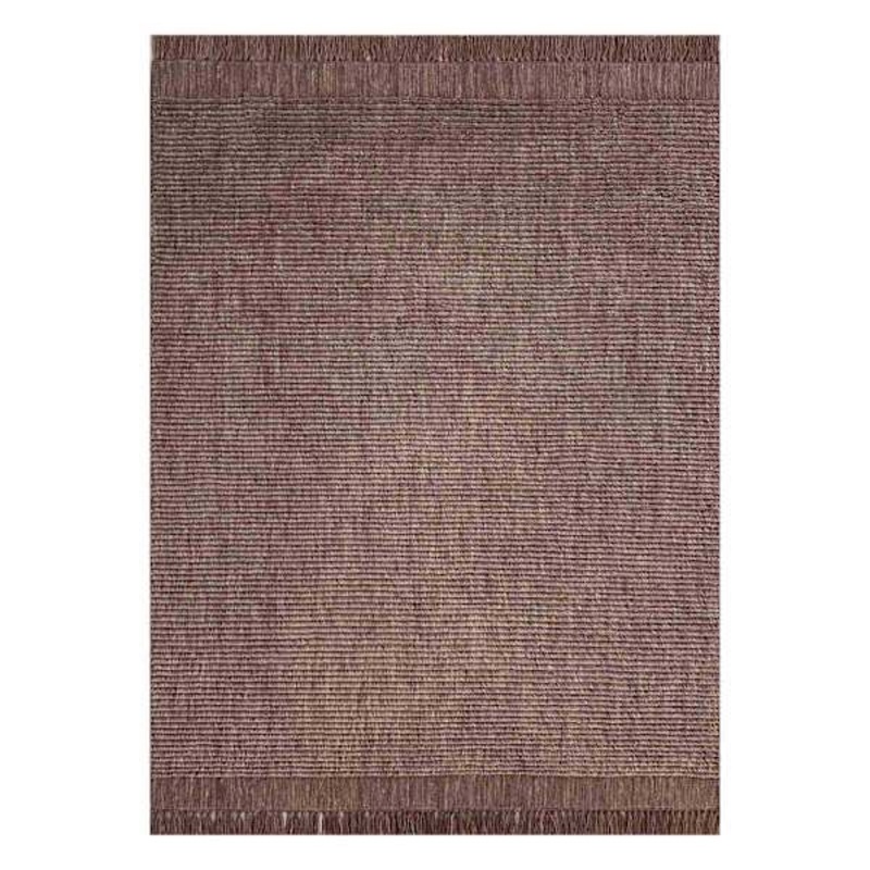 (A486) Ava Red Loomed Area Rug, 5×7