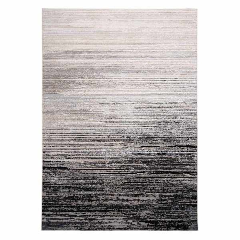 (A488) Avalis Grey & Black Ombre Area Rug, 7×10